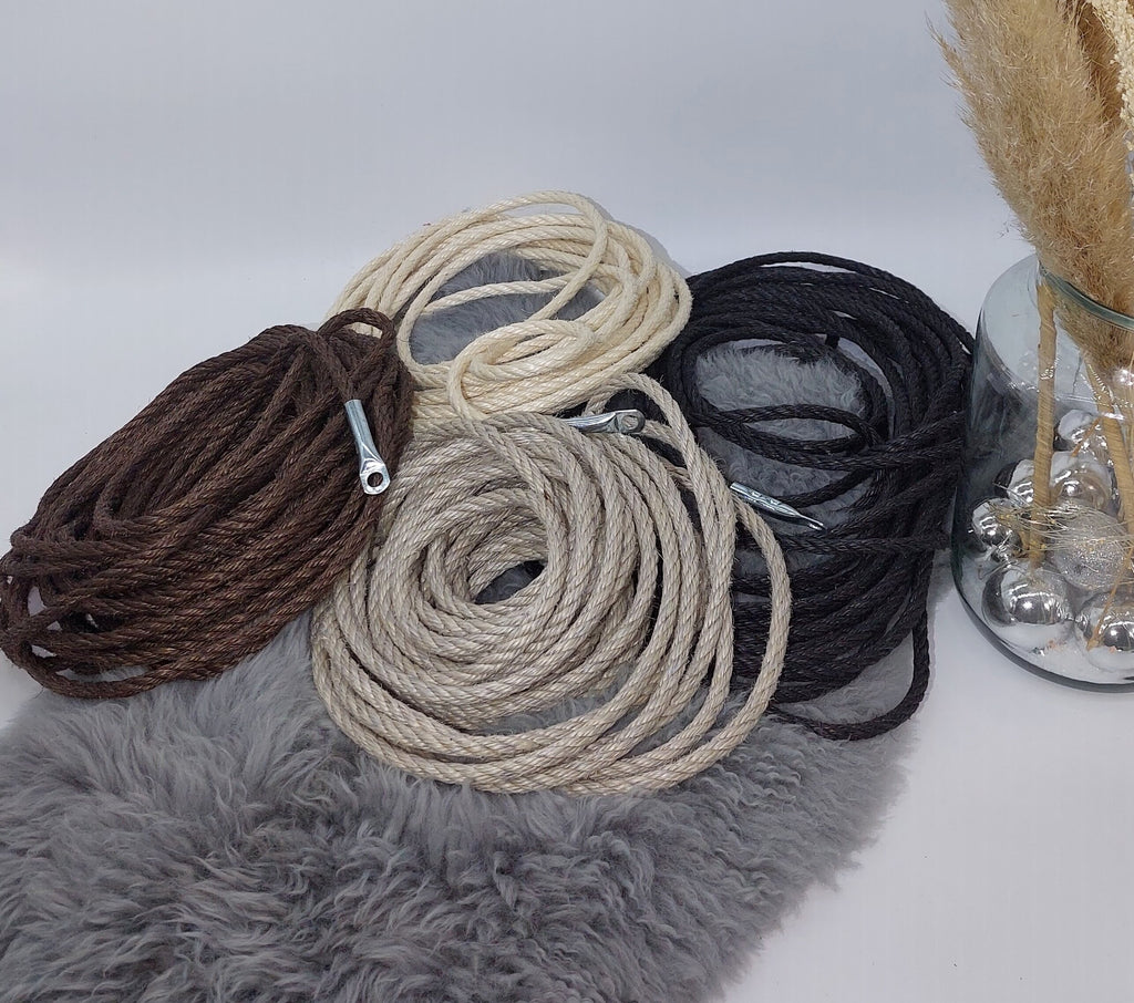 Ersatzseil 10mm Sisal mit Seilendverschluss für Kratzbrett Cooper und Amy in den Farben: natur, grau, schwarz, braun.